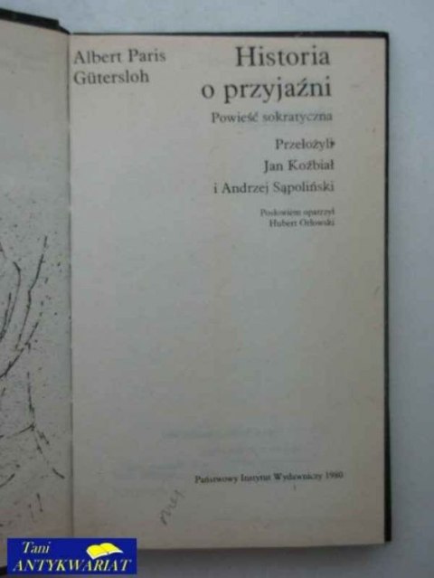 HISTORIA O PRZYJAŹNI
