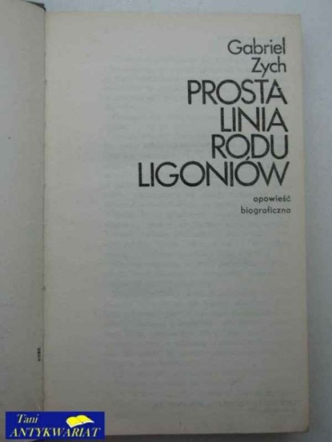 PROSTA LINIA RODU LIGONDÓW