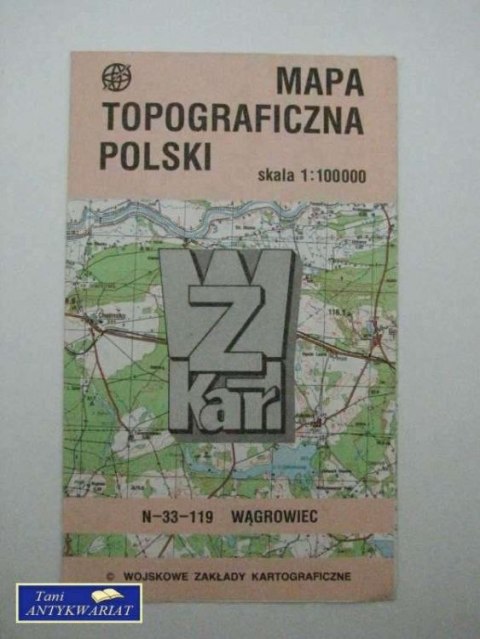 MAPA TOPOGRAFICZNA POLSKI WĄGROWIEC