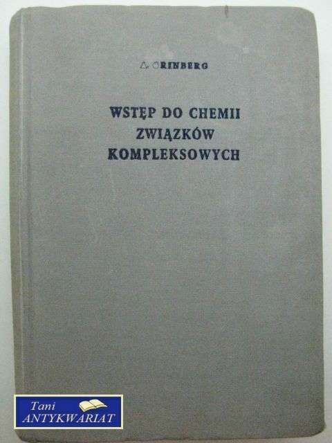 WSTĘP DO CHEMII ZWIĄZKÓW KOMPLEKSOWYCH