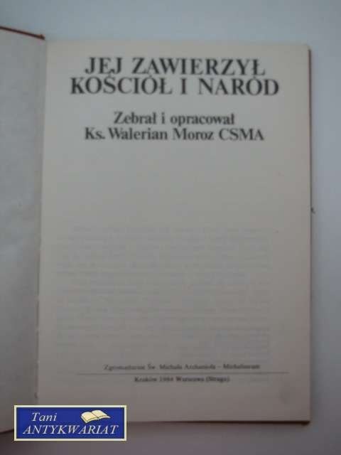 JEJ ZAWIERZYŁ KOŚCIÓŁ I NARÓD