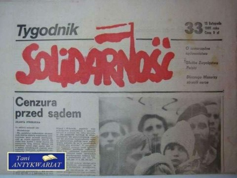 TYGODNIK SOLIDARNOŚĆ, NR 33, 13.11.1981