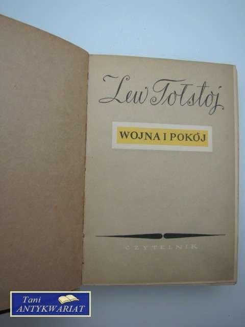 Wojna i Pokój tom I