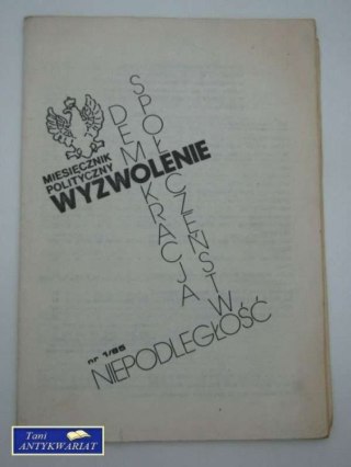 MIESIĘCZNIK POLITYCZNY WYZWOLENIE NR 1/85