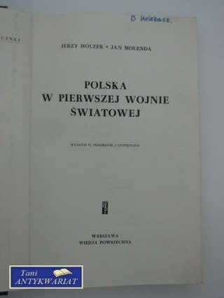 POLSKA W PIERWSZEJ WOJNIE ŚWIATOWEJ