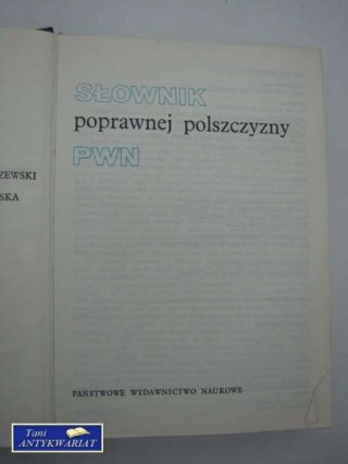 SŁOWNIK POPRAWNEJ POLSZCZYZNY