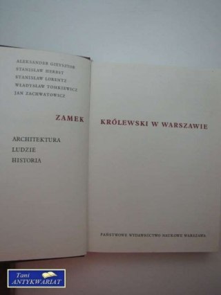 ZAMEK KRÓLEWSKI W WARSZAWIE