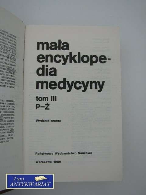 MAŁA ENCYKLOPEDIA MEDYCYNY tom III