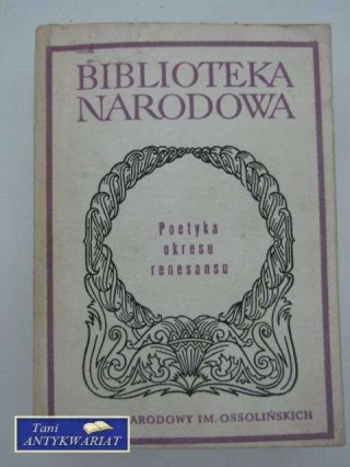 POETYKA OKRESU RENESANSU