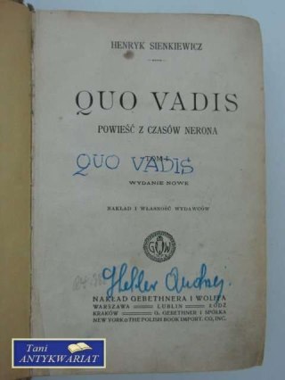 QUO VADIS t. I
