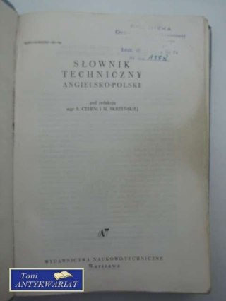 SŁOWNIK TECHNICZNY ANGIELSKO-POLSKI