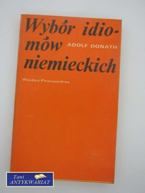 WYBÓR IDIOMÓW NIEMIECKICH