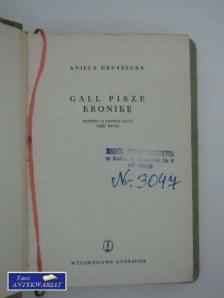 GALL PISZE KRONIKĘ CZĘŚĆ DRUGA