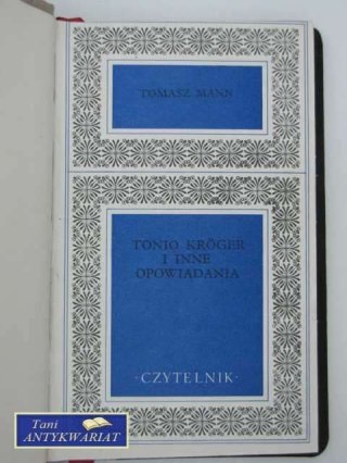 TONIO KROGER I INNE OPOWIADANIA