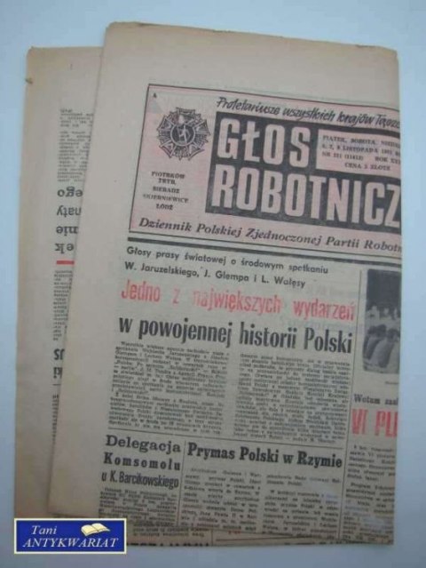 GŁOS ROBOTNICZY NR 221 6,7,8 LISTOPADA 1981