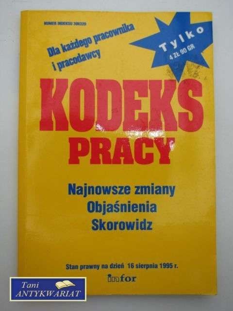 KODEKS PRACY stan na 16 sierpnia 1995