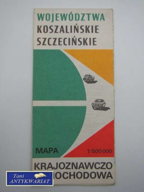 MAPA SAMOCHODOWA WOJEWÓDZTWA KOSZALIŃSKIE SZCZECIŃSKIE