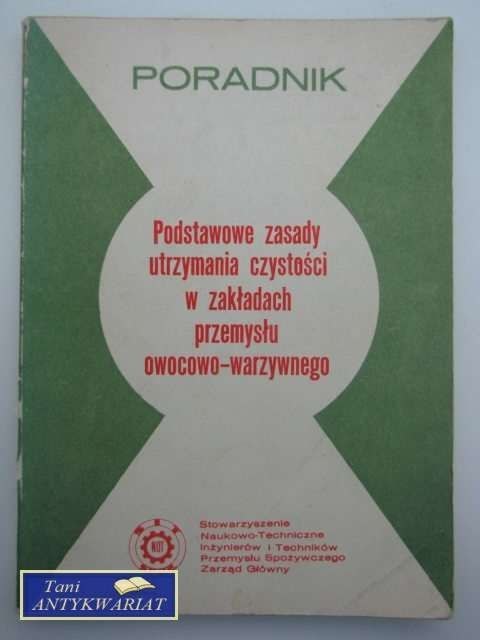 PODSTAWOWE ZASADY UTRZYMANIA CZYSTOŚCI W ZAKŁADACH...