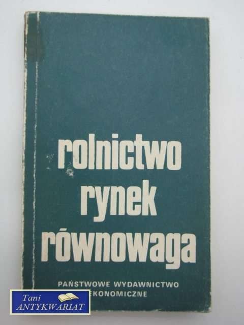 ROLNICTWO RYNEK RÓWNOWAGA