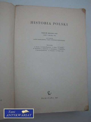 HISTORIA POLSKI TOM 3 1850/1864-1918