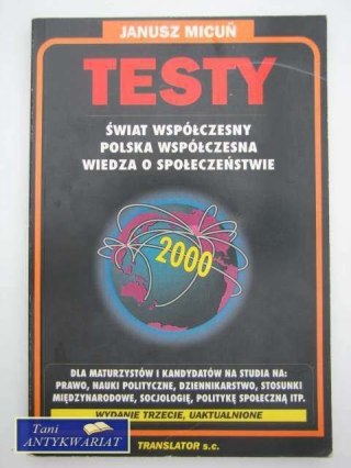 TESTY ŚWIAT WSPÓŁCZESNY POLSKA WSPÓŁCZESNA WIEDZA O SPO