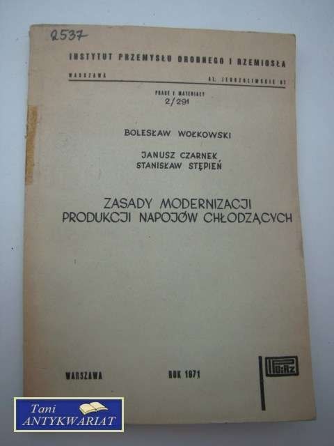 ZASADY MODERNIZACJI PRODUKCJI NAPOJÓW CHŁODZĄCYCH