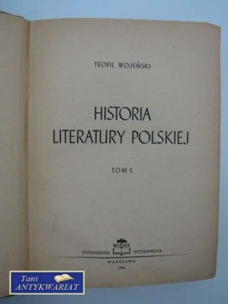 HISTORIA LITERATURY POLSKIEJ