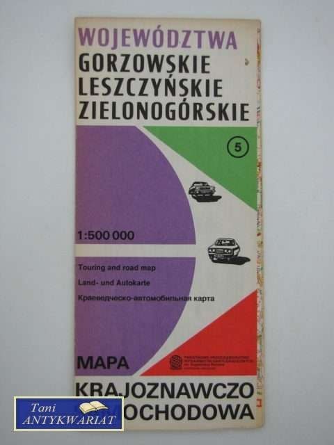 WOJEWÓDZTWA GORZOWSKIE LESZCZYŃSKIE ZIELONOGÓRSKIE MAPA