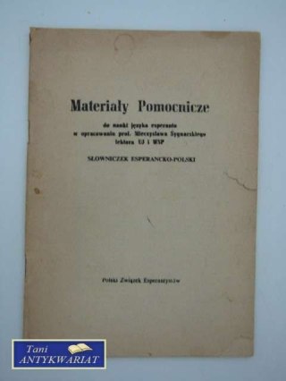 MATERIAŁY POMOCNICZE -SŁOWNICZEK ESPERANCKO-POLSKI