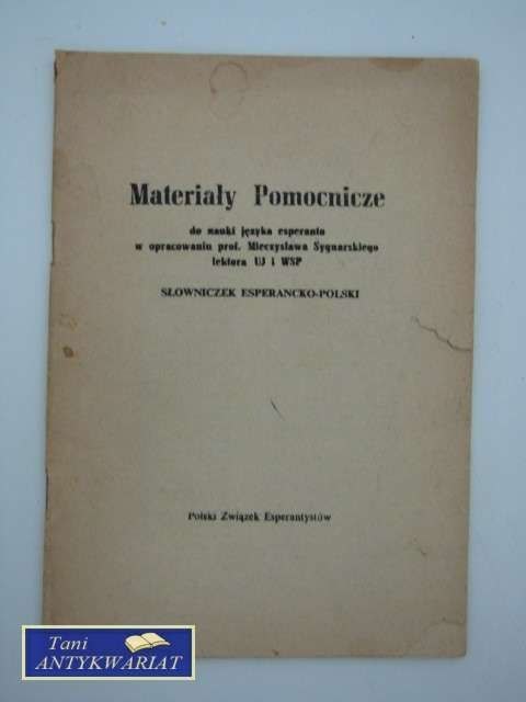 MATERIAŁY POMOCNICZE -SŁOWNICZEK ESPERANCKO-POLSKI