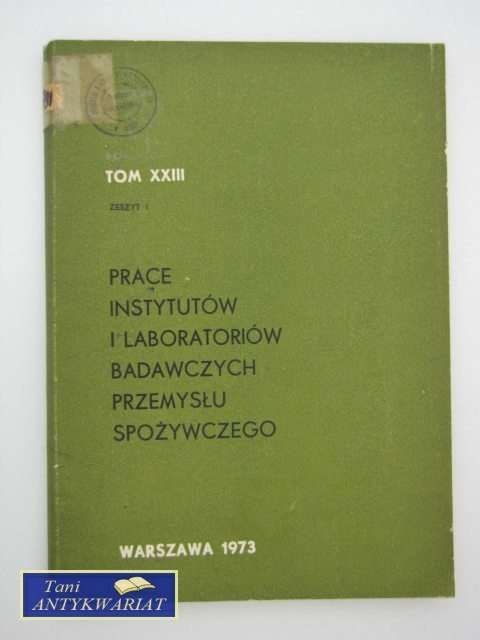 PRACE INSTYTUTÓW I LABORATORIÓW BADAWCZYCH ...