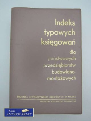 INDEKS TYPOWYCH KSIĘGOWAŃ