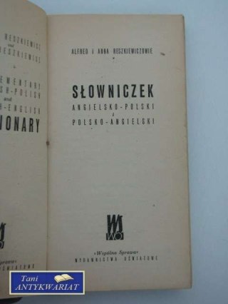 SŁOWNICZEK ANGIELSKO-POLSKI & POLSKO-ANGIELSKI