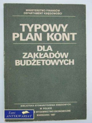 TYPOWY PLAN KONT DLA ZAKŁADÓW BUDŻETOWYCH