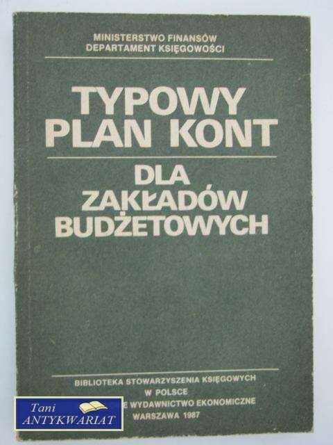 TYPOWY PLAN KONT DLA ZAKŁADÓW BUDŻETOWYCH