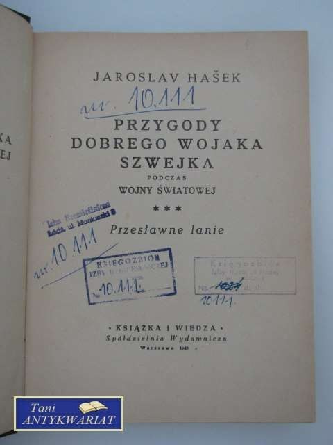 PRZYGODY DOBREGO WOJAKA SZWEJKA t. III