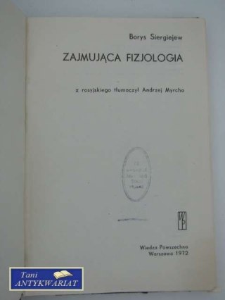 ZAJMUJĄCA FIZJOLOGIA