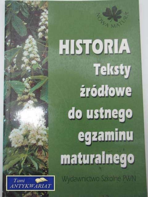 HISTORIA TEKSTY ŹRÓDŁOWE