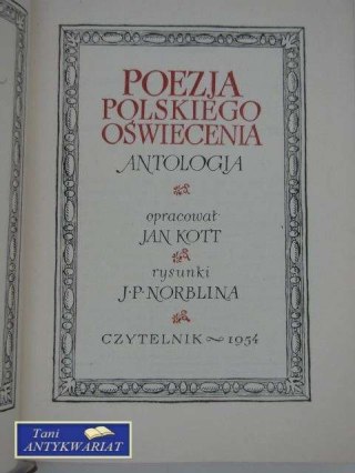 POEZJA POLSKIEGO OŚWIECENIA