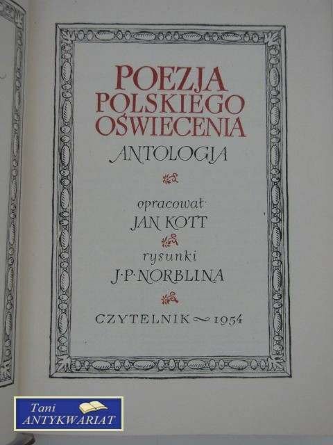POEZJA POLSKIEGO OŚWIECENIA