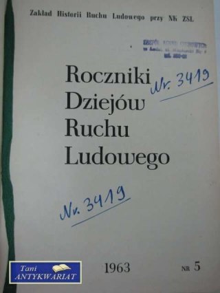 ROCZNIKI DZIEJÓW RUCHU LUDOWEGO