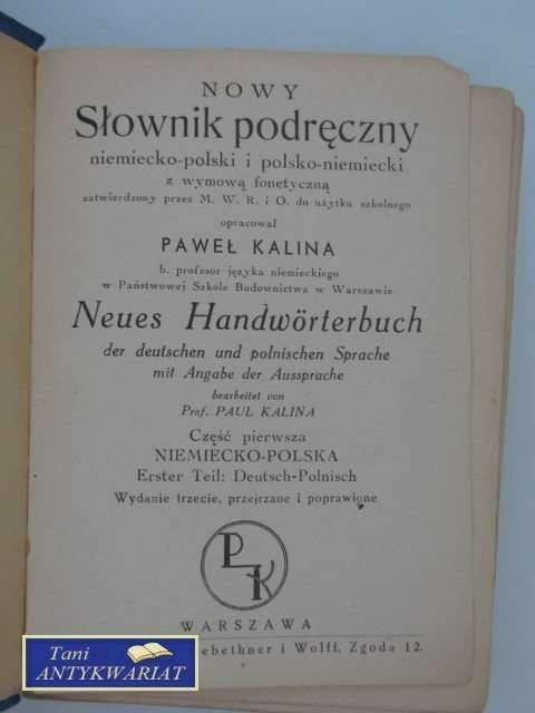 SŁOWNIK PODRĘCZNY NIEMIECKO-POLSKI POLSKO - NIEMIECKI c