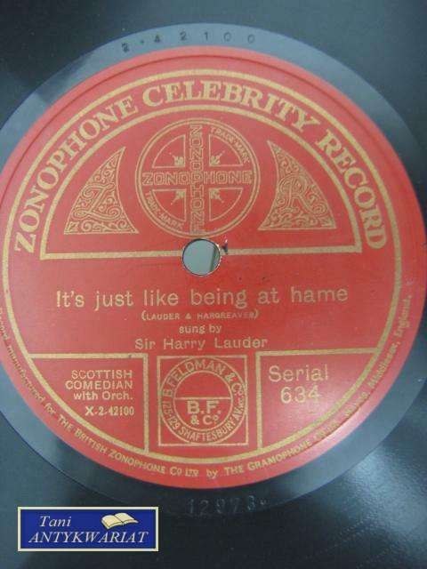 ZONOPHONE CELEBRITY RECORD