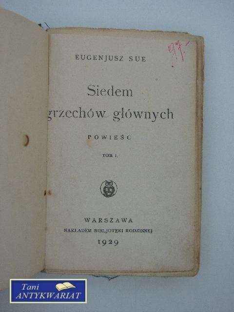 SIEDEM GRZECHÓW GŁÓWNYCH t.1