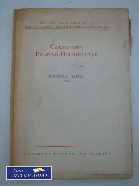 CZASOPISMO PRAWNO HISTORYCZNE
