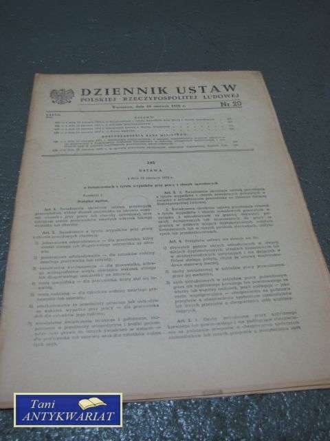 DZIENNIK USTAW PRL NR 20