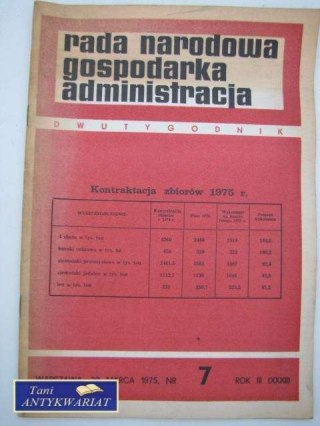 KONTRAKTACJA ZBIORÓW 1975 r. - NR 7