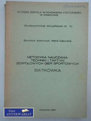 METODYKA NAUCZANIA TECHNIKI I TAKTYKI ZESPOŁOWYCH
