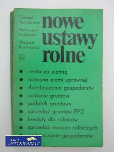 NOWE USTAWY ROLNE