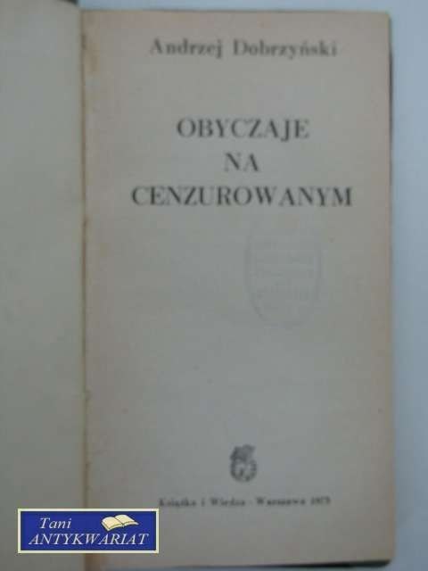OBYCZAJE NA CENZUROWANYM